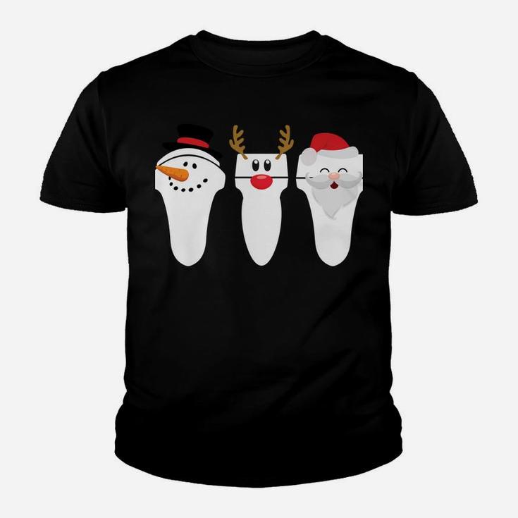 Sonographer Ultrasound Tech Christmas Santa Snowman Reindeer Youth T-shirt