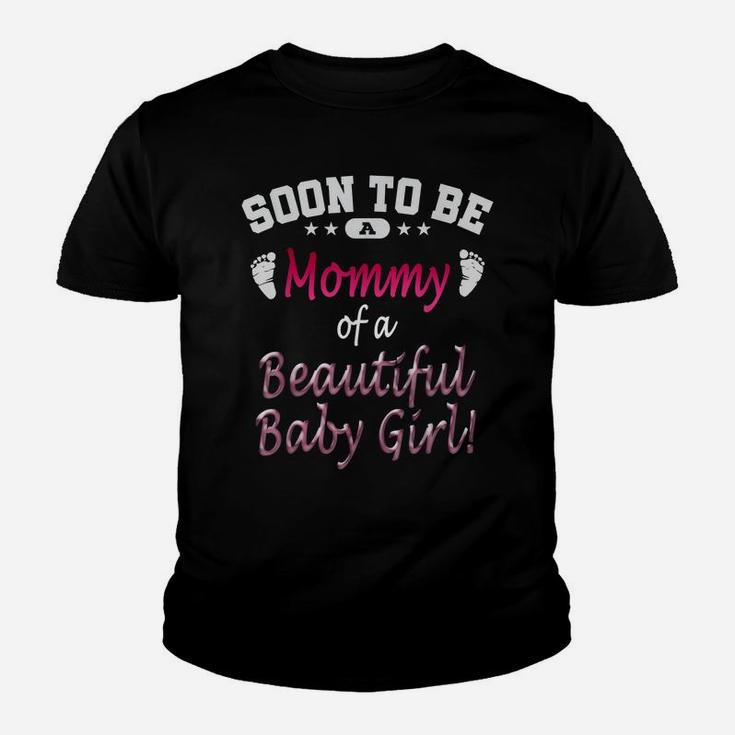 Soon To Be A Mommy Baby Girl Expecting Mother Gift Youth T-shirt