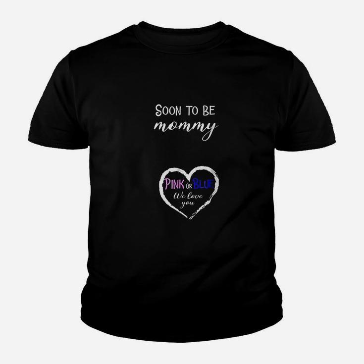 Soon To Be Mommy Pink Or Blue We Love You Heart Youth T-shirt