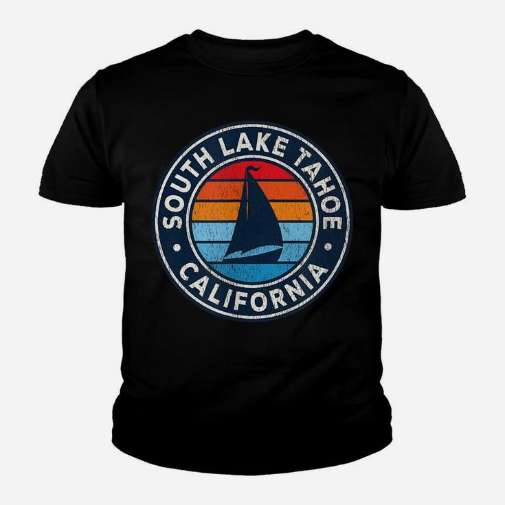 South Lake Tahoe California Ca Vintage Sailboat Retro 70S Youth T-shirt