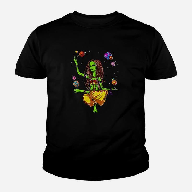 Space Alien Hippie Yoga Zen Meditation Psychedelic Women Youth T-shirt