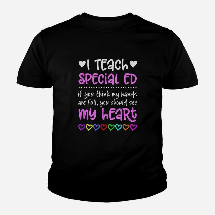 Special Ed Teacher Gift Hands Full Heart Love Youth T-shirt