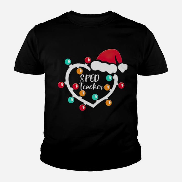 Sped Teacher Santa Heart Youth T-shirt