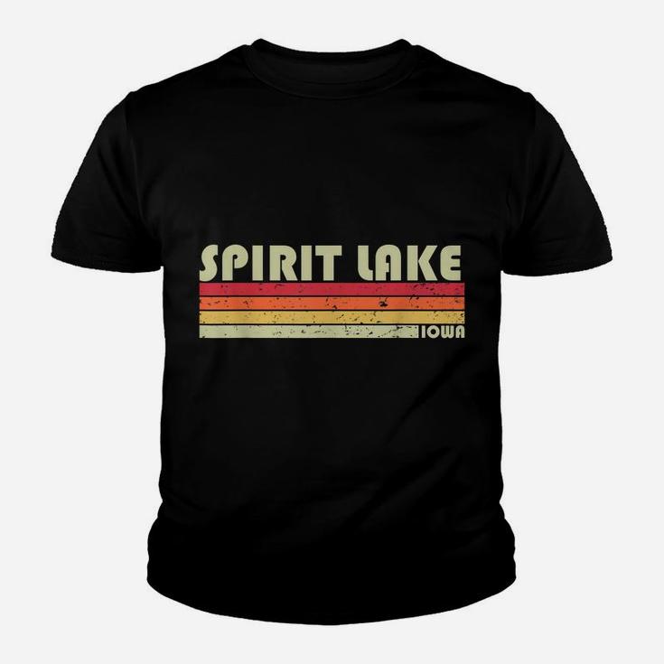 Spirit Lake Iowa Funny Fishing Camping Summer Gift Youth T-shirt