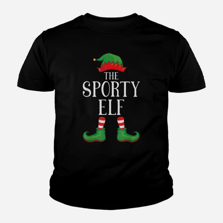 Sporty Elf Matching Group Xmas Funny Family Christmas Youth T-shirt