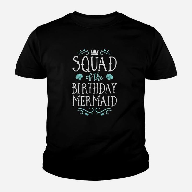 Squad Of The Birthday Mermaid Gift Men Women Family Matching Youth T-shirt