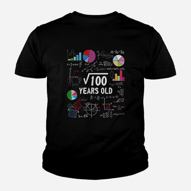 Square Root Of 100 10Th Birthday 10 Year Old Youth T-shirt