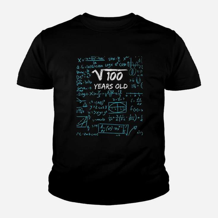 Square Root Of 100 10Th Birthday 10 Years Old Youth T-shirt