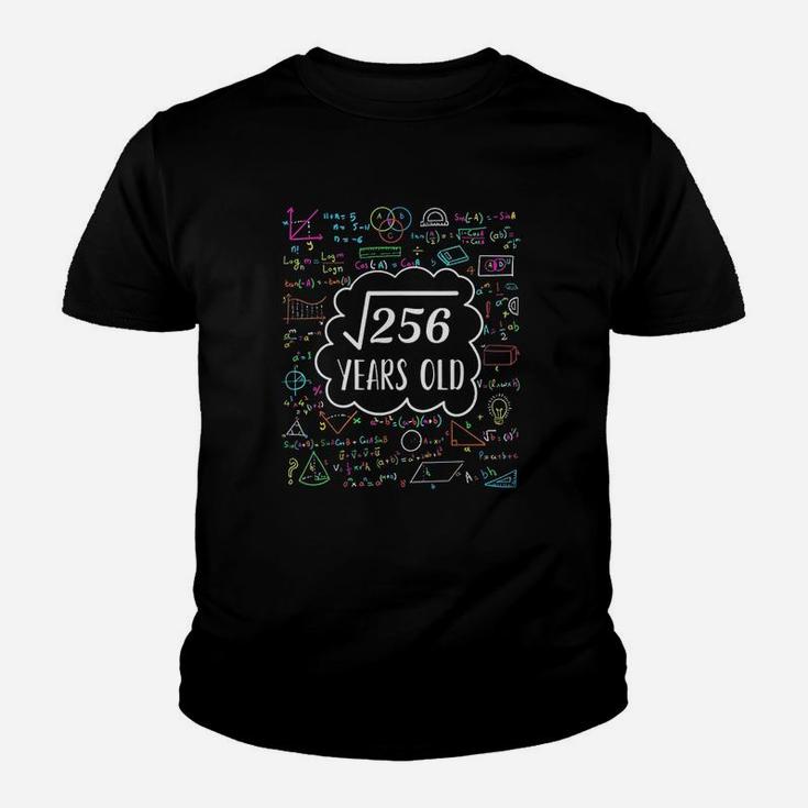 Square Root Of 256 16Th Birthday For 16 Years Old Youth T-shirt
