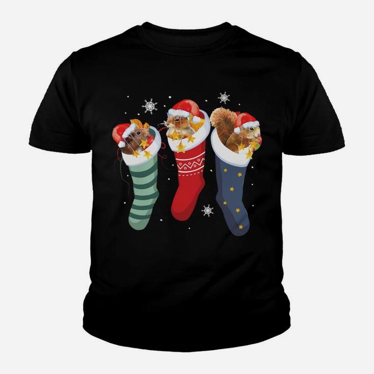 Squirrel Socks Funny Cute Pet Christmas Xmas Sweatshirt Youth T-shirt