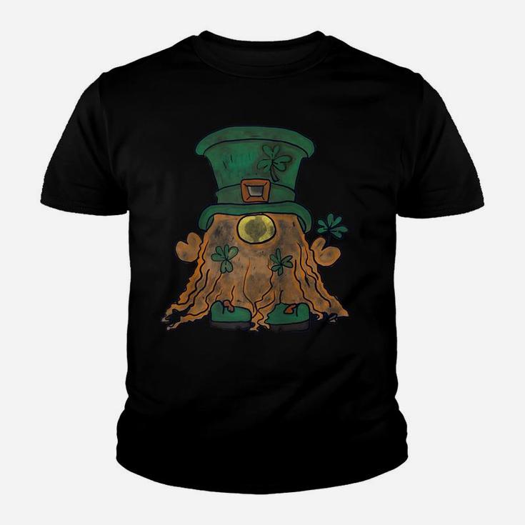 St Pat Gnome Clover Hat St Patrick's Day Irish Love Gnome Raglan Baseball Tee Youth T-shirt