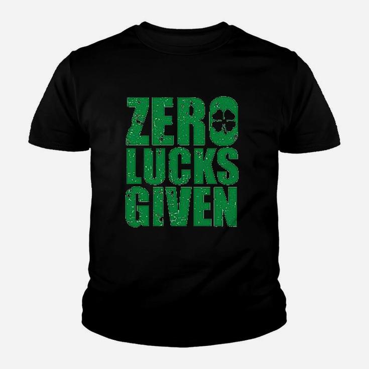 St Patrick Day Zero Lucks Given Funny Drinking Youth T-shirt