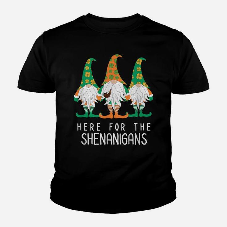 St Patrick Gnome Irish Day Shenanigan Leprechaun Shamrock Youth T-shirt