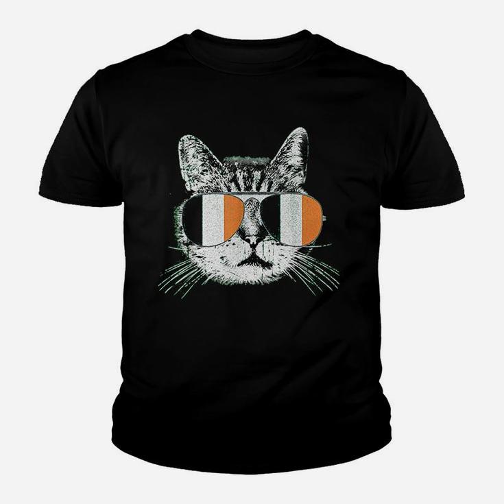 St Patricks Day Cat Irish Flag Catty Catricks Men Women Youth T-shirt