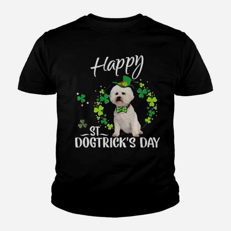 St Patricks Day My Bichon Frise Is My Lucky Charm Youth T-shirt