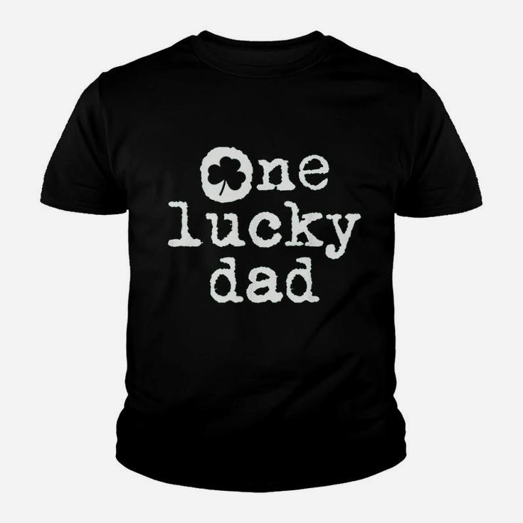 St Patricks Day Shamrock Gift For New Daddy One Lucky Dad Youth T-shirt