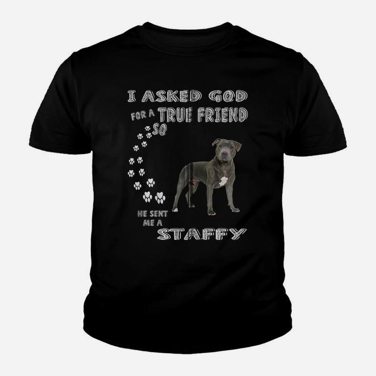 Staffy Dog Mom, Stafford Dad, Staffordshire Bull Terrier Zip Hoodie Youth T-shirt