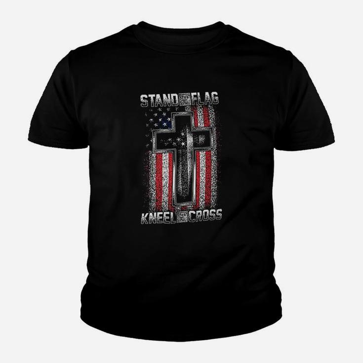 Stand For Flag Kneel For The Cross Youth T-shirt