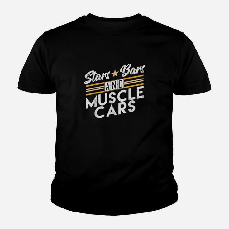 Stars Bars And Muscle Cars Enthusiast Mechanic Muscle Car Youth T-shirt