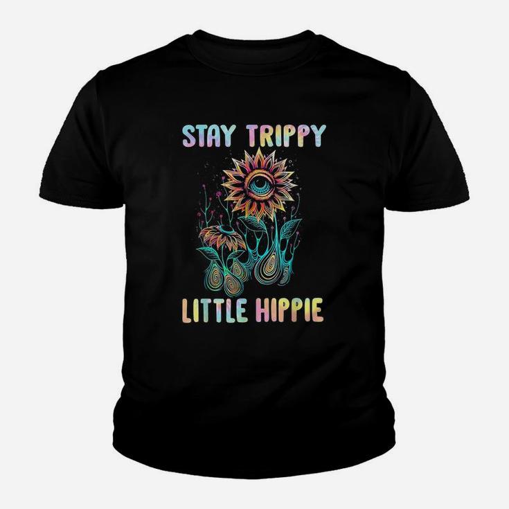 Stay Trippy Little Hippie Flower Eye Youth T-shirt