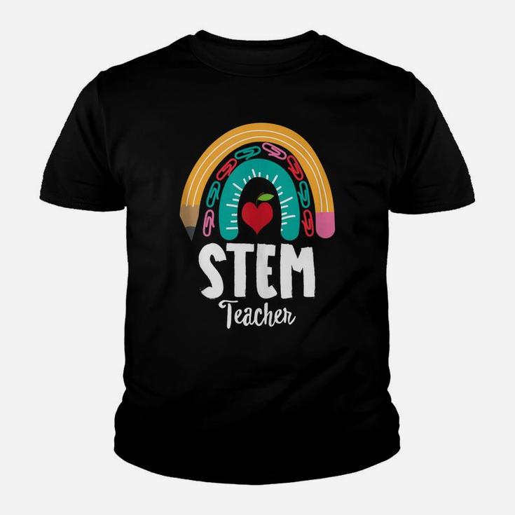 Stem Teacher, Funny Boho Rainbow For Teachers Youth T-shirt