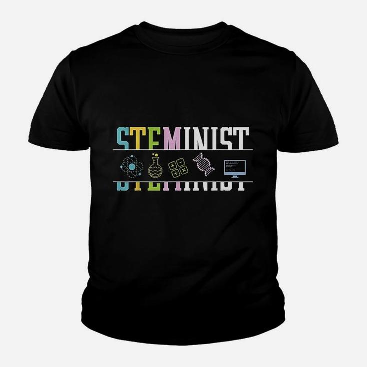 Steminist Womans Rights Physics Science Youth T-shirt