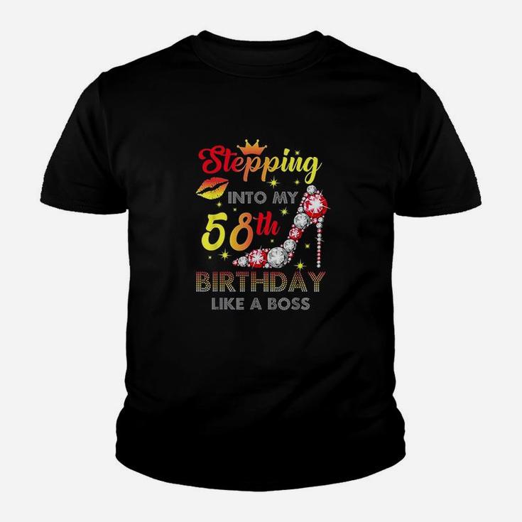 Stepping Into My 58Th Birthday Like A Boss Youth T-shirt