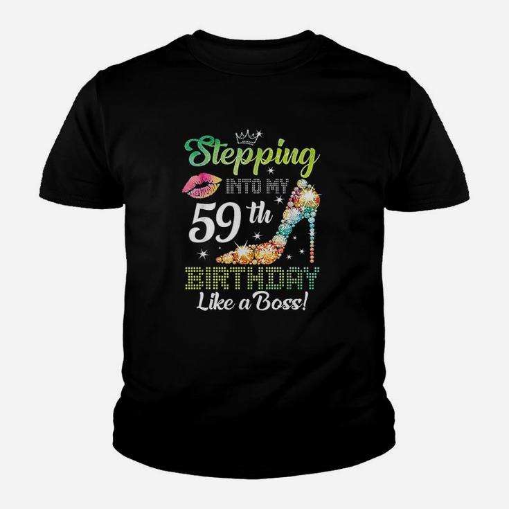 Stepping Into My 59Th Birthday Like A Boss Youth T-shirt