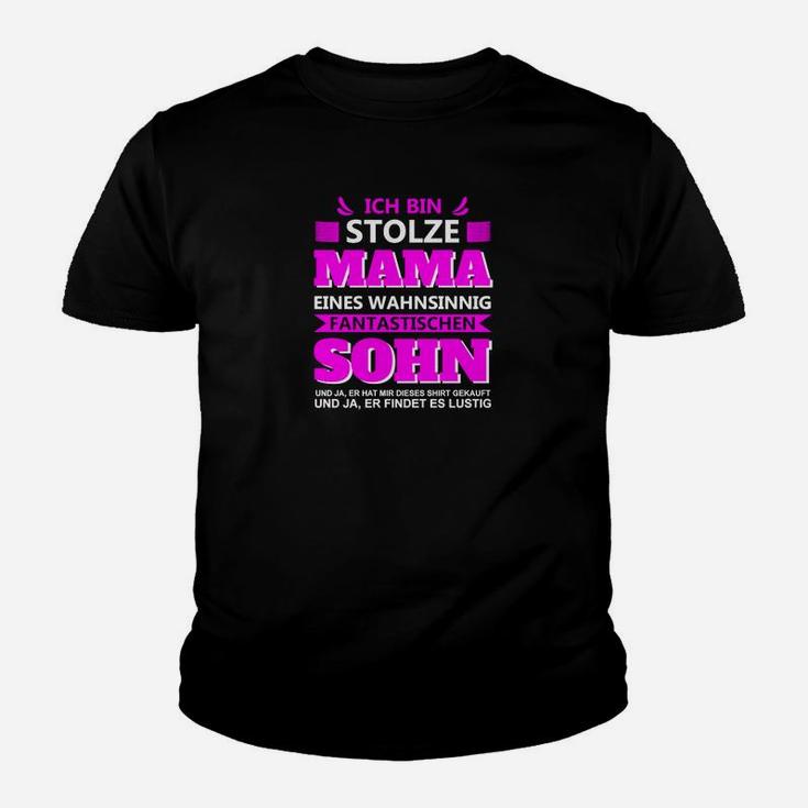 Stolze Mama Eines Fantastischen Sohnes Kinder Tshirt, Liebevolles Mutter Design