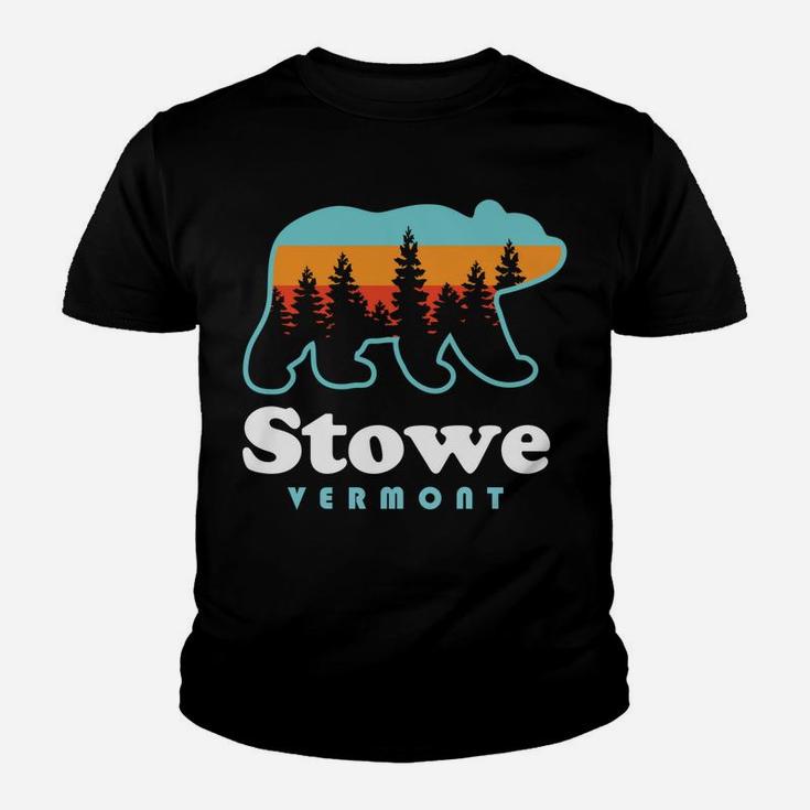 Stowe Vermont Bear Stowe Vt Youth T-shirt