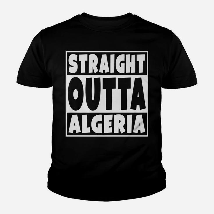 Straight Outta Algeria Gift For Algerian Family Roots Youth T-shirt