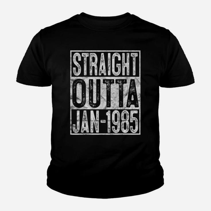 Straight Outta January 1985 35Th Birthday Gift 35 Year Old Youth T-shirt