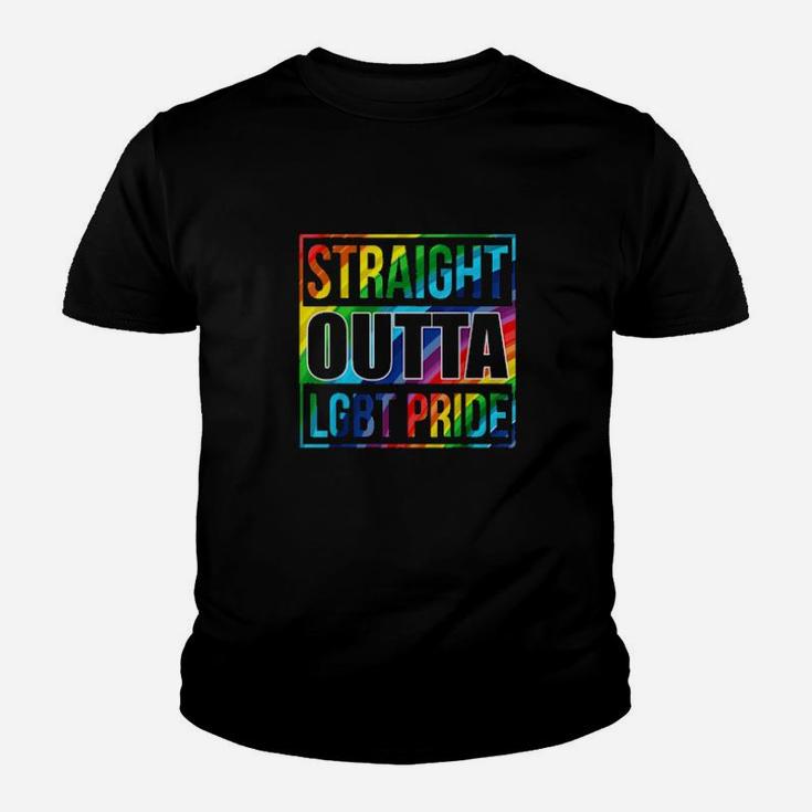 Straight Outta Lgbt Pride Lgbtq Rainbow Flag Pride Youth T-shirt