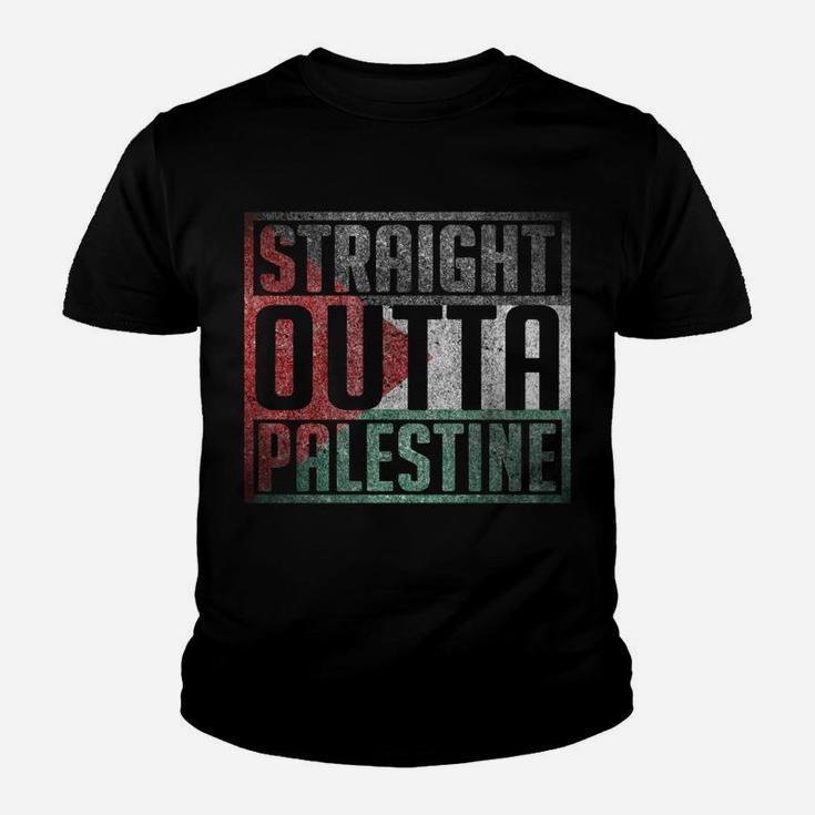 Straight Outta Palestine, Free Palestina, Palestine Flag Youth T-shirt