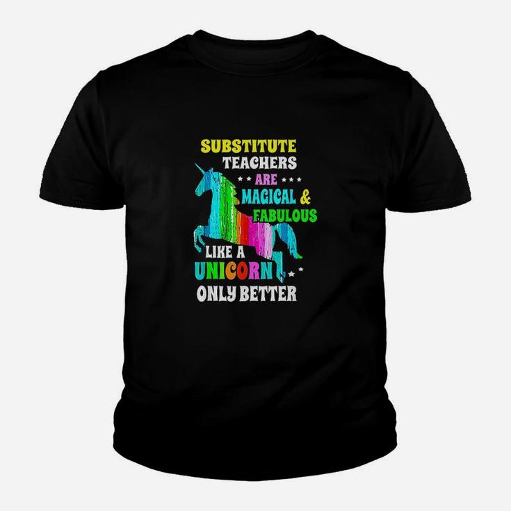 Substitute Teachers Unicorn Gift For Teacher Youth T-shirt
