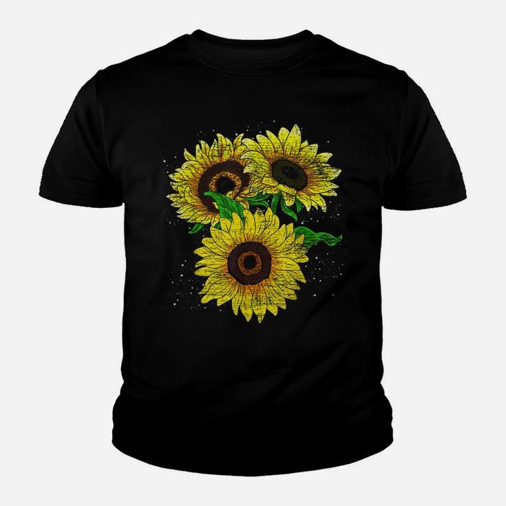 Sunshine Floral Blossom Yellow Flower Florist Sunflower Youth T-shirt