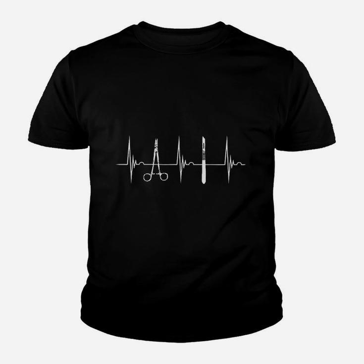 Surgical Scalpel Surgeon Heartbeat Ekg Pulse Nurse Surg Tech Youth T-shirt