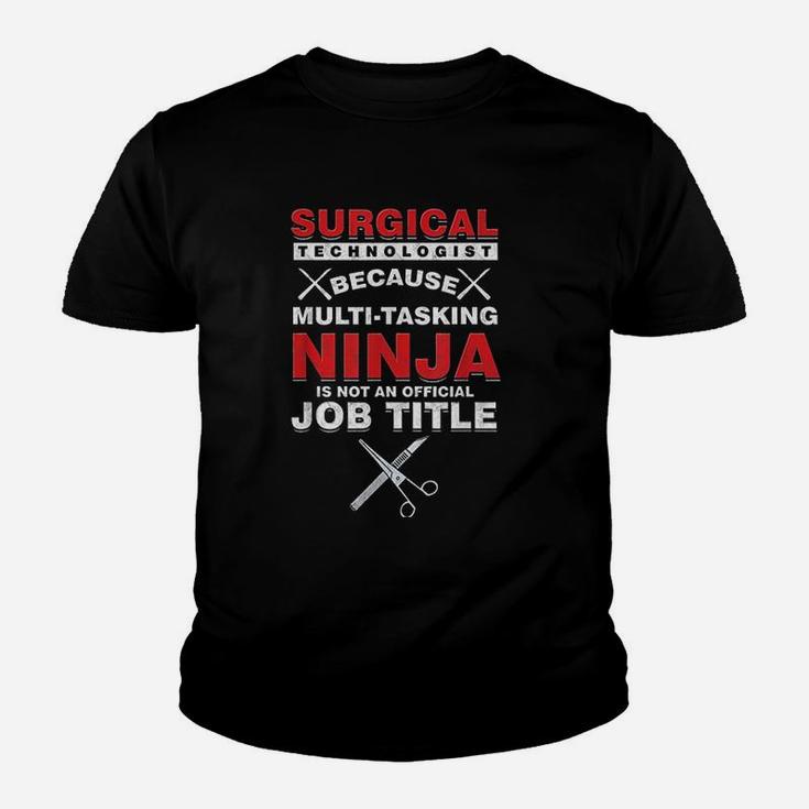 Surgical Technologist Scrub Tech Ninja Youth T-shirt