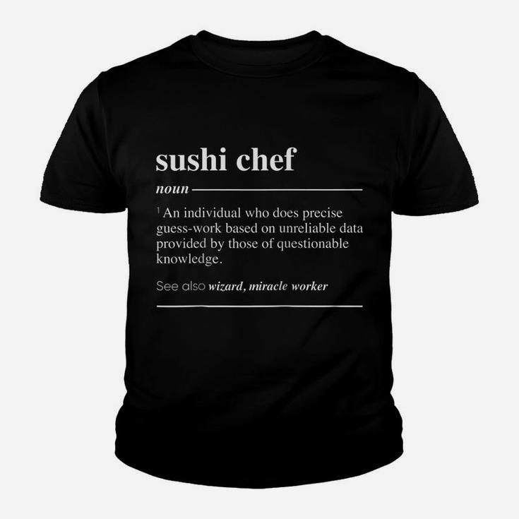 Sushi Chef Definition Funny Noun Raglan Baseball Tee Youth T-shirt