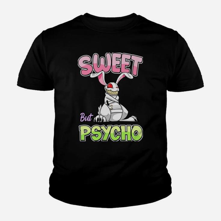 Sweet But Psycho Shirt Bunny Creepy Gothic Rabbit Funny Sweatshirt Youth T-shirt