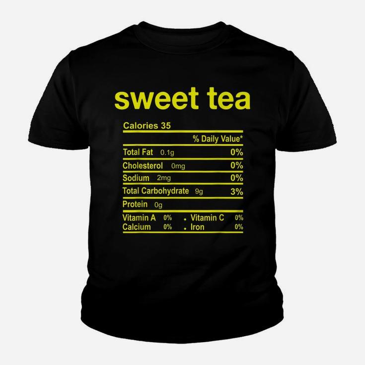 Sweet Tea Nutrition Facts Funny Thanksgiving Food Christmas Youth T-shirt