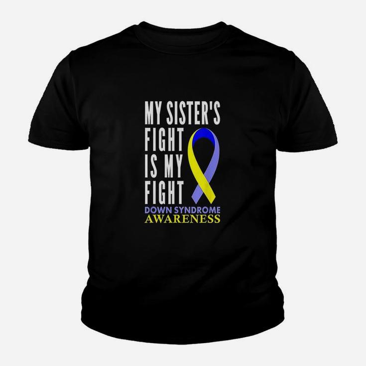Syndrome Awareness Gifts Day Sister Yellow Blue Ribbon Youth T-shirt
