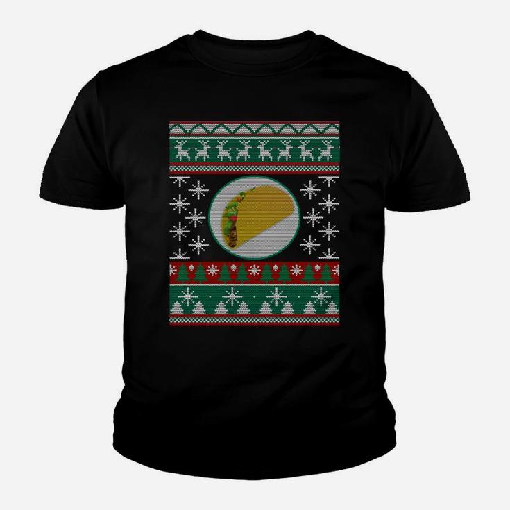 Tacos Ugly Christmas Gift Idea Tacos Lover Youth T-shirt