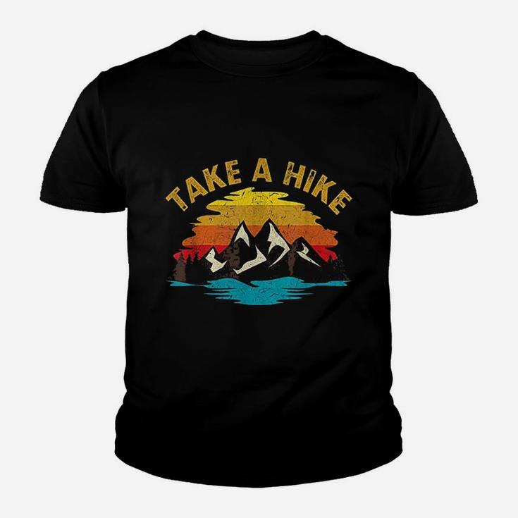 Take A Hike Outdoor Sunset Vintage Style Mountains Nature Youth T-shirt