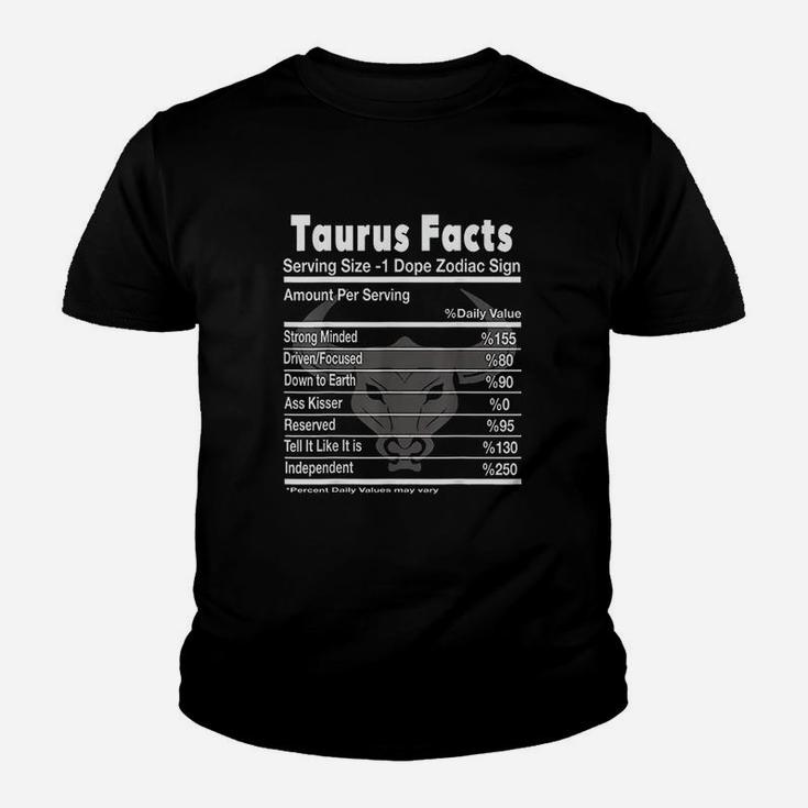 Taurus Facts Funny Taurus Youth T-shirt