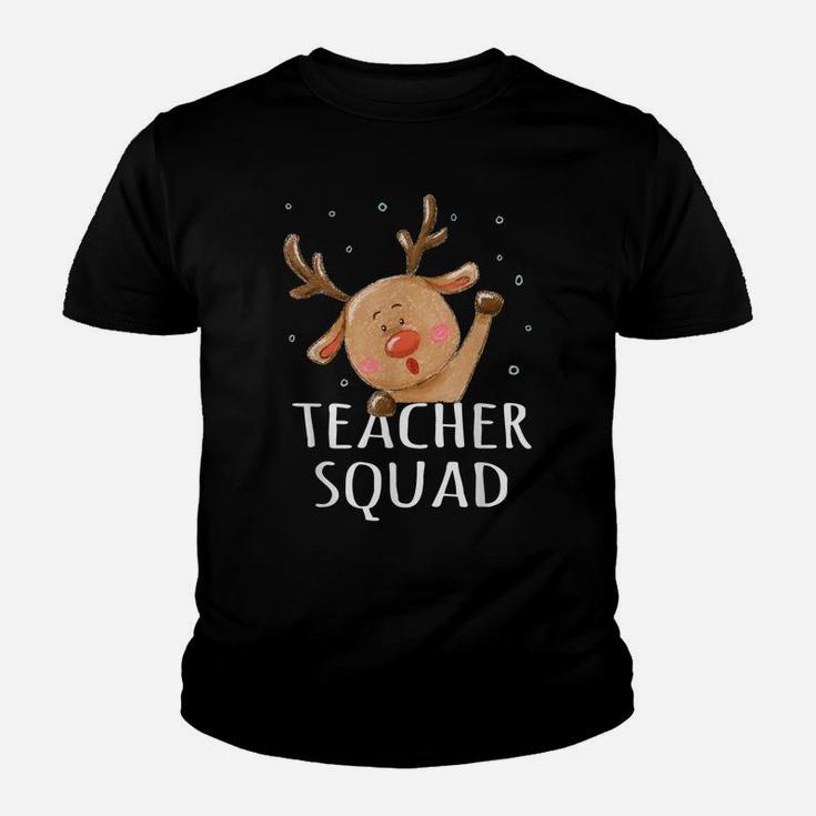 Teacher Squad Reindeer Funny Teacher Christmas Xmas Cute Youth T-shirt