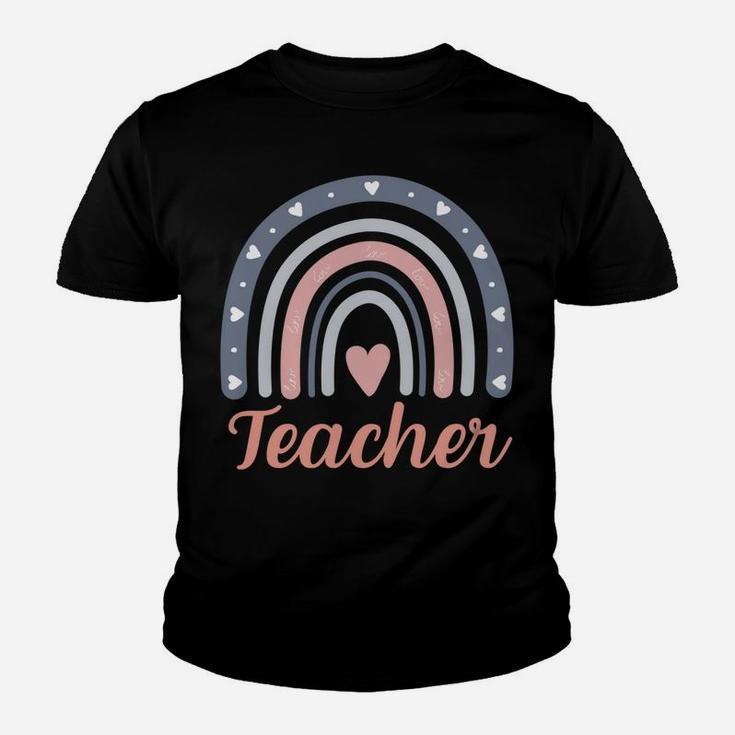 Teacher Vintage Boho Rainbow Teacher Love Sweatshirt Youth T-shirt