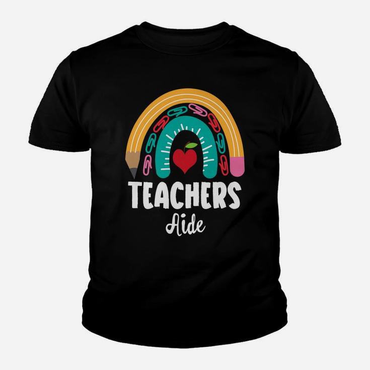 Teachers Aide, Funny Boho Rainbow For Teachers Youth T-shirt