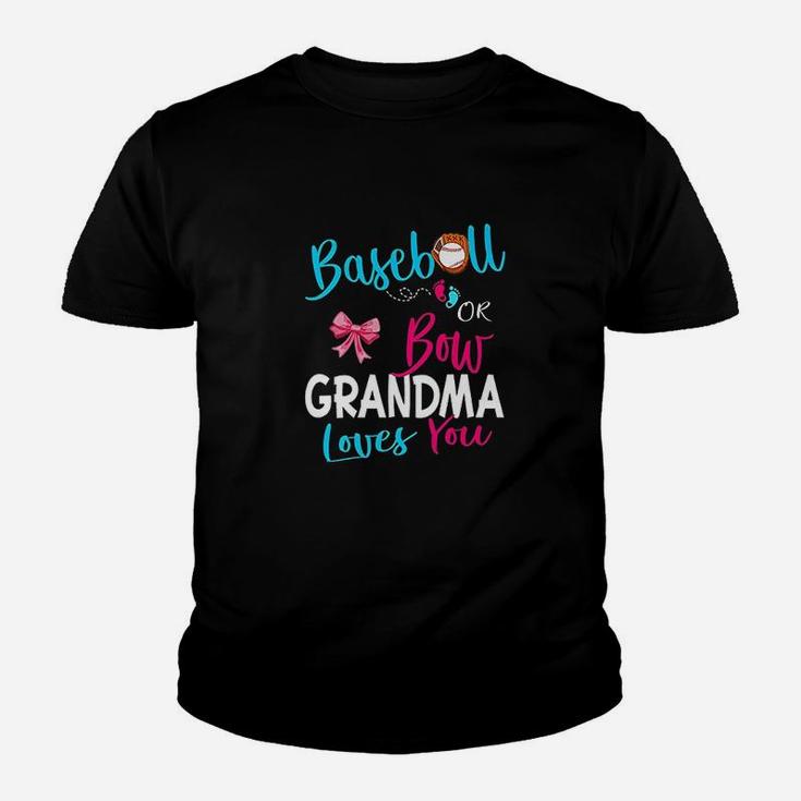 Team Baseball Or Bow Grandma Loves You Youth T-shirt