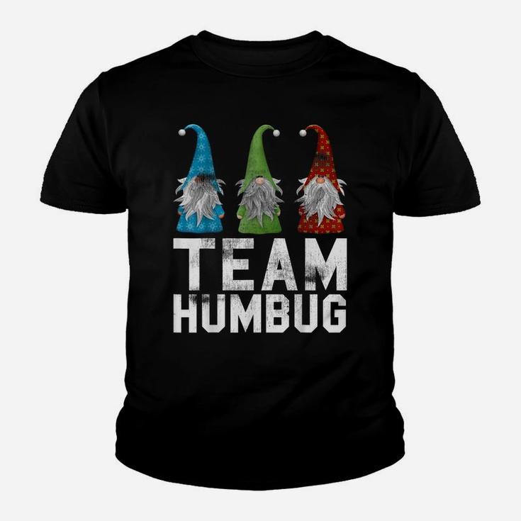 Team Humbug Funny Christmas Santa Vintage Style Gnomes Gift Youth T-shirt